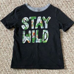 STAY WILD Kids T-Shirt for Boy or Girl Excellent Used Condition Size 5T XS